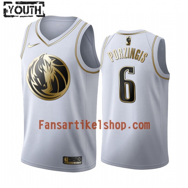 NBA Dallas Mavericks Trikot Kristaps Porzingis 6 Nike 2019-2020 Weiß Golden Edition Swingman - Kinder NBA Dallas Mavericks Trikot Kristaps Porzingis 6 Nike 2019-2020 Weiß Golden Edition Swingman - Kinder